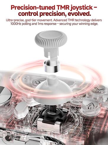 Eelexa Wireless Tri-Mode TMR Controller for PC/Switch/Switch 2/iOS/Android/Steam,Anti-Drift TMR Joysticks, 1000Hz Polling Rate, Hall Effect Triggers, RGB Lighting and Charging Dock in Saudi Arabia