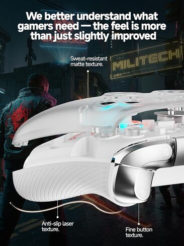Eelexa Wireless Tri-Mode TMR Controller for PC/Switch/Switch 2/iOS/Android/Steam,Anti-Drift TMR Joysticks, 1000Hz Polling Rate, Hall Effect Triggers, RGB Lighting and Charging Dock in Saudi Arabia