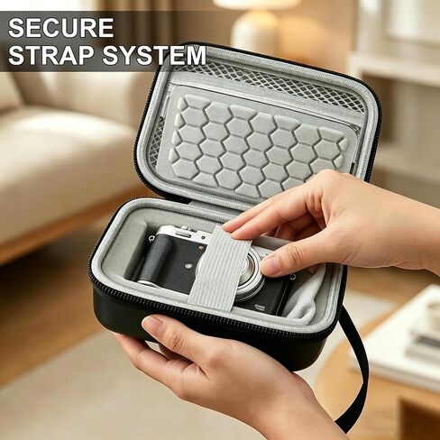 Digital Camera Case with Shockproof Bumps,for Kodak Pixpro FZ45 FZ55/for Canon PowerShot ELPH 180/190 / for Sony DSCW800 DSCW830 Compact Storage Box（BLACK） in Kuwait