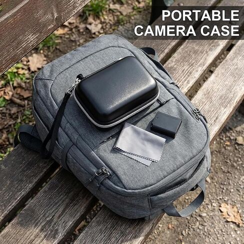 Digital Camera Case with Shockproof Bumps,for Kodak Pixpro FZ45 FZ55/for Canon PowerShot ELPH 180/190 / for Sony DSCW800 DSCW830 Compact Storage Box（BLACK） in Kuwait