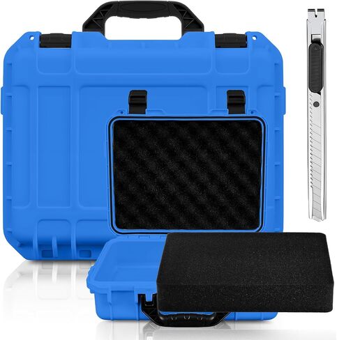 Relaxweex 16.3 x 12.4 x 6.5 Inch Hard Case, Grid Shell, Blue in Kuwait