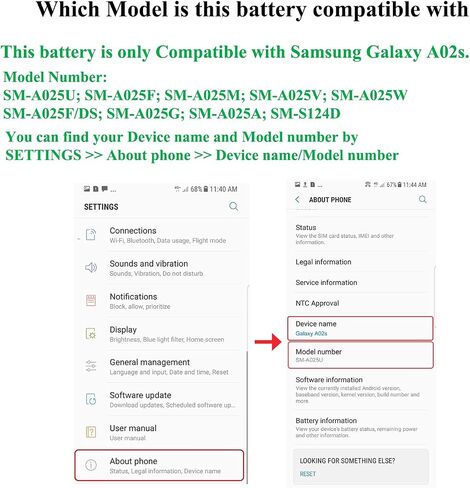 for A02s Battery Replacement Kits Compatible with Samsung Galaxy A02s SM-A025 All Models with Repair Tool Kits in Kuwait