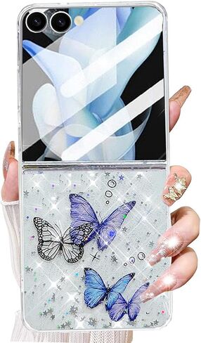 Changjia for Samsung Galaxy Z Flip 8 Clear Glitter Case, Cute Bling Sparkle Planet Space Stars Moon Universe Pattern Soft TPU Silicone Shockproof Women Girls Protective Case for Galaxy Z Flip 8,Planet in Kuwait