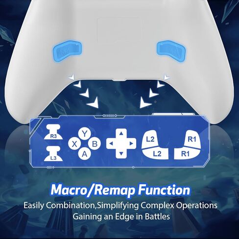 Akalyptra RGB Wireless Controller for X-BOX One/PC, 2.4G Plug and Play Gaming Controller with Hall Effect Joysticks&Triggers, Support Turbo/Remap/3.5mm Audio Jack/Dual Vibration, Compatible with X-BOX One/One S/One X, X-Box Series S/X, PC,Andorid Platform in Kuwait