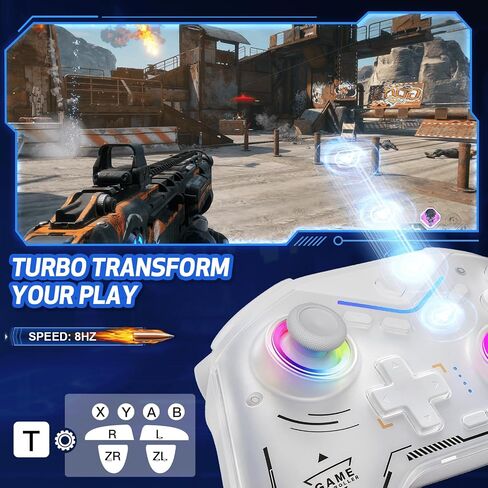 Akalyptra RGB Wireless Controller for X-BOX One/PC, 2.4G Plug and Play Gaming Controller with Hall Effect Joysticks&Triggers, Support Turbo/Remap/3.5mm Audio Jack/Dual Vibration, Compatible with X-BOX One/One S/One X, X-Box Series S/X, PC,Andorid Platform in Kuwait