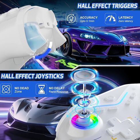 Akalyptra RGB Wireless Controller for X-BOX One/PC, 2.4G Plug and Play Gaming Controller with Hall Effect Joysticks&Triggers, Support Turbo/Remap/3.5mm Audio Jack/Dual Vibration, Compatible with X-BOX One/One S/One X, X-Box Series S/X, PC,Andorid Platform in Kuwait