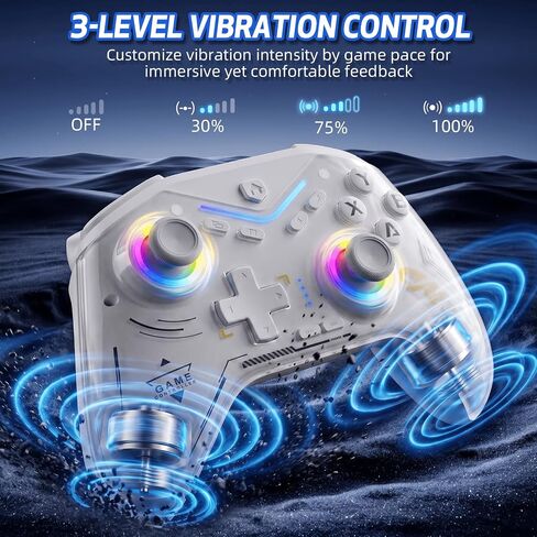 Akalyptra RGB Wireless Controller for X-BOX One/PC, 2.4G Plug and Play Gaming Controller with Hall Effect Joysticks&Triggers, Support Turbo/Remap/3.5mm Audio Jack/Dual Vibration, Compatible with X-BOX One/One S/One X, X-Box Series S/X, PC,Andorid Platform in Kuwait