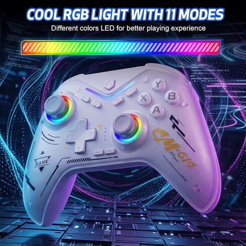 Akalyptra RGB Wireless Controller for X-BOX One/PC, 2.4G Plug and Play Gaming Controller with Hall Effect Joysticks&Triggers, Support Turbo/Remap/3.5mm Audio Jack/Dual Vibration, Compatible with X-BOX One/One S/One X, X-Box Series S/X, PC,Andorid Platform in Kuwait