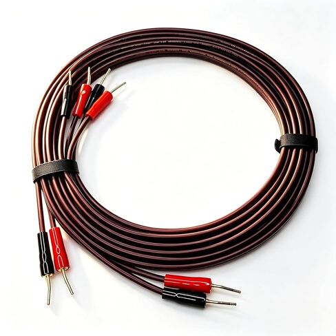 13 AWG Speaker Cable 2 Pack, 6FT OFC Oxygen-Free Copper Wire with 24K Gold Plated 2mm Pin Connectors, 400 Strands, for Amplifier, AV Receiver, Bookshelf Speaker, Home Theater & Hi-Fi Stereo System in Kuwait