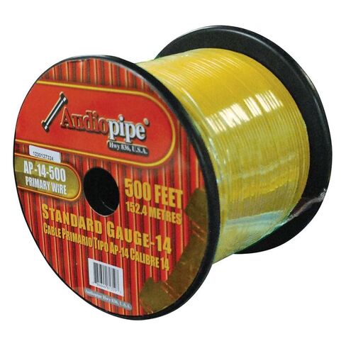 Audiopipe AP14500YW 14 Gauge 500ft Primary Wire Yellow in Kuwait