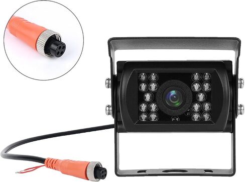 CAMECHO [AHD+CVBS] Bus Truck Vehicle Backup Cameras Wide View Angle IR Night Vision, Waterproof Reverse Camera with 4 Pin Aviation Connector for RV Camper/Truck/Trailer/Van (Without Guide Line) in Kuwait