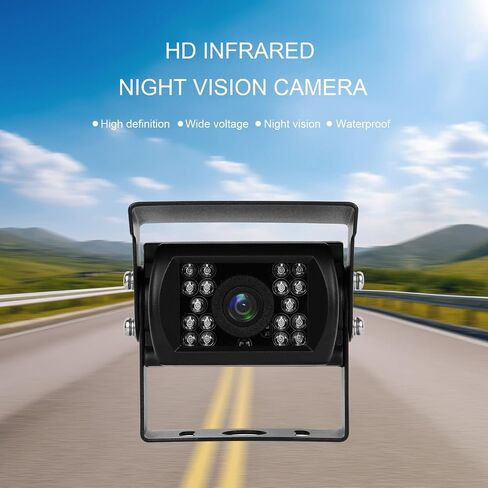 CAMECHO [AHD+CVBS] Bus Truck Vehicle Backup Cameras Wide View Angle IR Night Vision, Waterproof Reverse Camera with 4 Pin Aviation Connector for RV Camper/Truck/Trailer/Van (Without Guide Line) in Kuwait