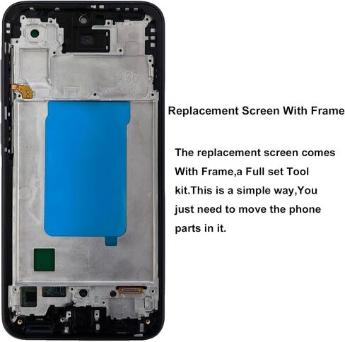 for Samsung Galaxy A36 5G Screen Replacement with Frame Kit for Samsung A36 SM-A366U A366B A366E A366W LCD Touch Display Digitizer Assembly with Repair Kits Black in Kuwait