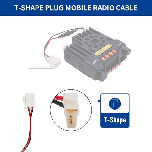 QYT 12V DC Car Charger Cable for Mobile Radio - Power Cord with Cigarette Lighter Adapter, Compatible with QYT Mobile Transceiver & Car Radios in Kuwait