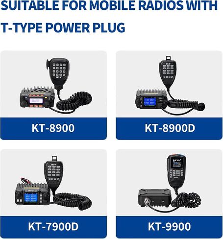 QYT 12V DC Car Charger Cable for Mobile Radio - Power Cord with Cigarette Lighter Adapter, Compatible with QYT Mobile Transceiver & Car Radios in Kuwait