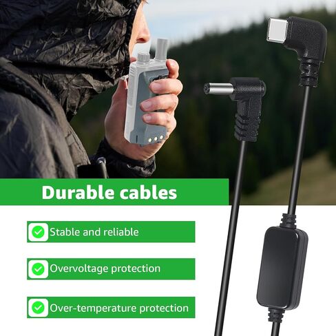 3.3FT USB C Cord for Rugged Radios Extra Large Battery & Handheld Radio in Kuwait
