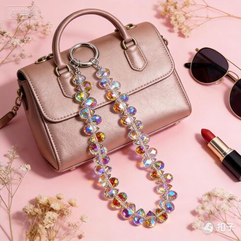 2PCS Droplet Crystals Beaded Phone Wrist Strap, Cellphone Lanyard Chain, Phone Charm Chain Keychain Beaded Cellphone Lanyard for Women in Kuwait