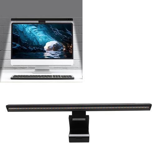 Dimmable Screen Light Bar Eye Protect USB Powered with 15 Lighting Modes for Computer Office Study Aluminum Alloy 16.5in in Kuwait