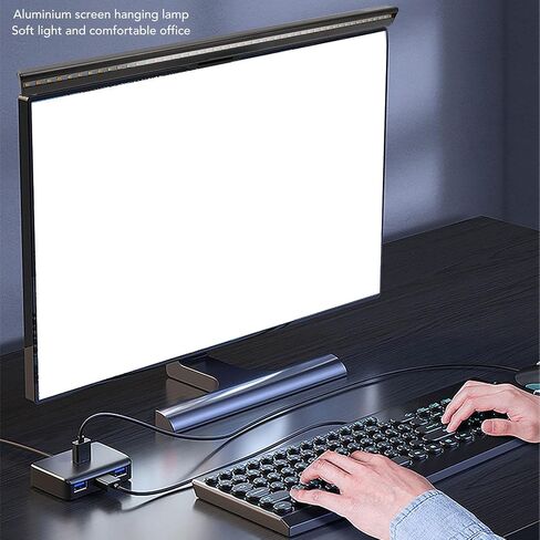 Laptop Light Bar Eye Protect Adjustable USB Powered LED Screen Lamp for Gaming Home Office Black 16.5in in Kuwait