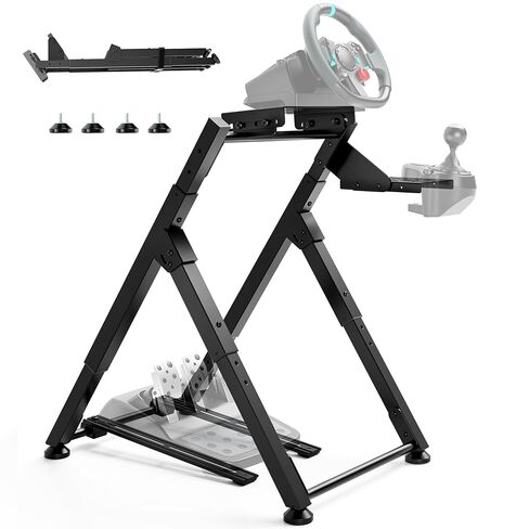 ARES WING Foldable Racing Wheel Stand, Racing Steering Shifter Pedal Mount in Kuwait