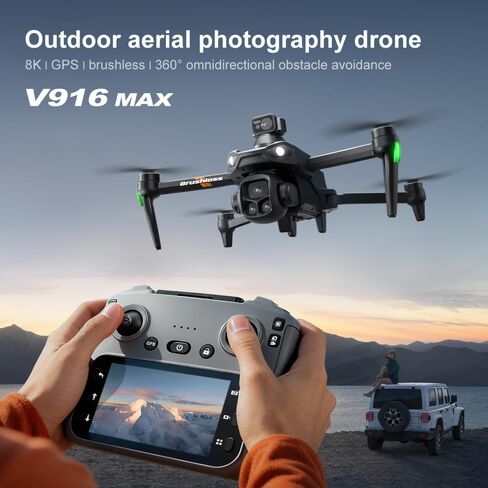 V916 GPS Drone with Camera for Adults 4K, RC Drones with 5 inch HD Screen in Kuwait