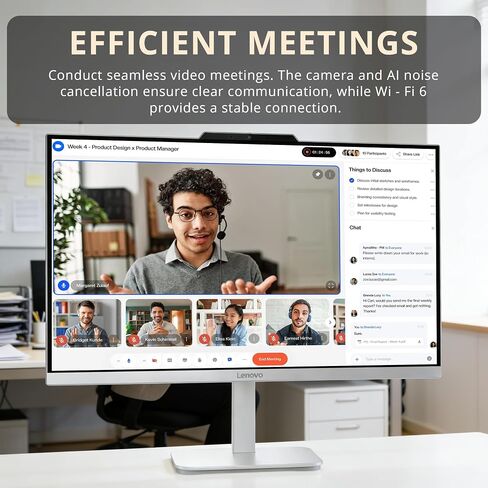 Hotface Customized Desktop, Created Using Lenovo A100 23.8" FHD Anti-Glare All-in-One Desktop, Intel Processor N100, 8GB/16GB/32GB DDR5, 256GB/512GB/1TB, Keyboard & Mouse, WiFi 6, Win 11, Grey in Kuwait