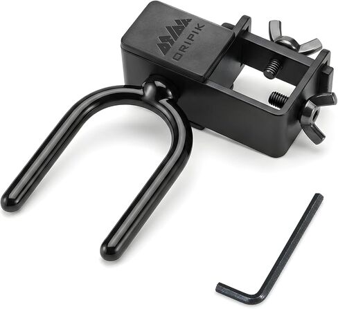 Hunting Tree Stand Bow Holder, 360-Degree Clamp-On Bow Hanger, Black in Kuwait