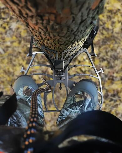Kalkal Complete Tree Saddle Hunting System, Hunting Saddle Kit with Aluminum Tree Saddle Platform, Tree Saddle Safety Harness and 2 Safety Ropes in Kuwait