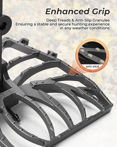 Kalkal Complete Tree Saddle Hunting System, Hunting Saddle Kit with Aluminum Tree Saddle Platform, Tree Saddle Safety Harness and 2 Safety Ropes in Kuwait
