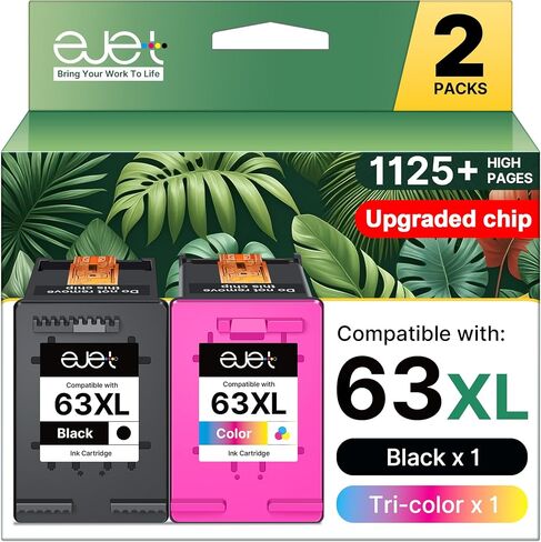 63XL Ink Cartridge Combo Pack Replacement for HP Ink 63 63XL Ink Cartridges in Kuwait