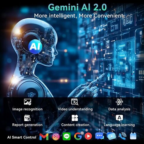 Android 16 Tablet 11 Inch with Gemini AI, 90Hz FHD Display, T7250 Octa-Core, 32GB RAM 128GB ROM / 1TB TF, 16MP+8MP Cameras, 8000mAh, GMS, Widevine L1, 2-in-1 Tablet with Keyboard, Mouse Stylus in Kuwait