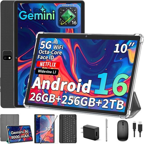 2026 Android 16 Tablet with Keyboard, 10 Inch Tablet with Gemini AI (Green) in Kuwait