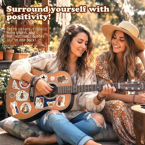 300PCS Boho Motivational Stickers, Vintage Vinyl Inspirational Affirmation Sticker Pack for Adults & Teens, Journaling, Kindle, Laptop & Water Bottles in Kuwait