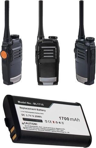3PCS BL1101, BL1715 Replacement Battery Compatible with TC-320, TC-320U Two-Way Radio Battery 1700mAh/3.7V in Kuwait