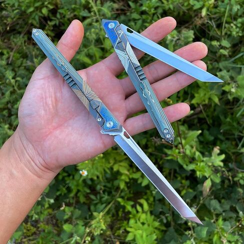 M390 Steel Pocket Knife with Titanium Handle and Deep-Carry Pocket Clip, Lightweight Folding Utility Knife for Men, EDC Tool for Outdoor Camping Work in Kuwait
