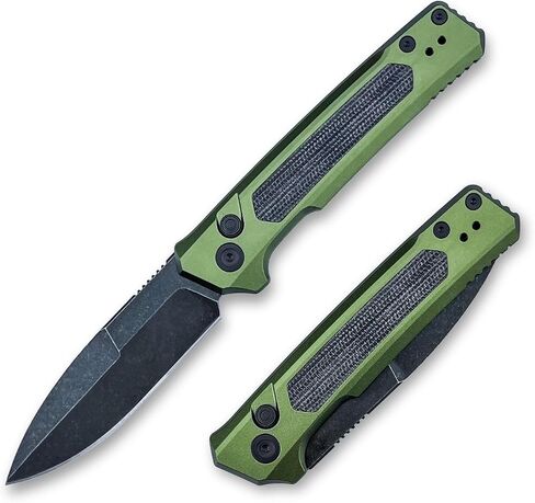 One-handed Development Portable Knife, Multifunctional Practical Folding Knives, 3.43" 8Cr13Mov Blade，Non-slip Aluminum G10 Handles and Reversible Pocketclip, EDC Tools for Camping Hiking Fishing in Kuwait