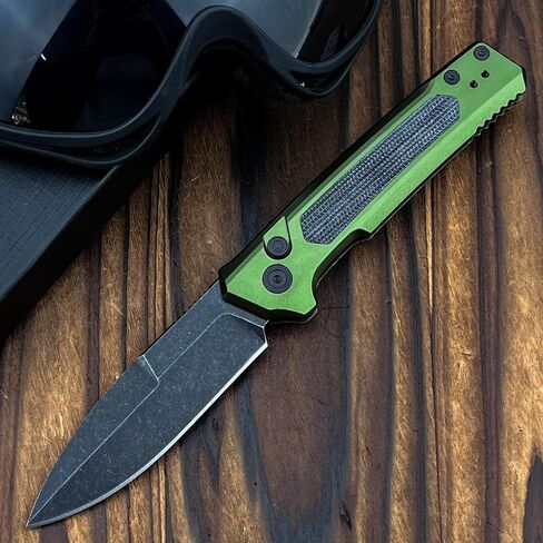One-handed Development Portable Knife, Multifunctional Practical Folding Knives, 3.43" 8Cr13Mov Blade，Non-slip Aluminum G10 Handles and Reversible Pocketclip, EDC Tools for Camping Hiking Fishing in Kuwait