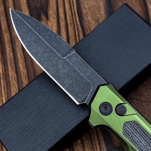 One-handed Development Portable Knife, Multifunctional Practical Folding Knives, 3.43" 8Cr13Mov Blade，Non-slip Aluminum G10 Handles and Reversible Pocketclip, EDC Tools for Camping Hiking Fishing in Kuwait