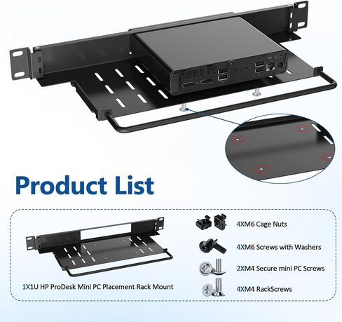 1U Rack Mount for HP ProDesk Mini PC, HP EliteDesk Mini Business Desktop in Kuwait