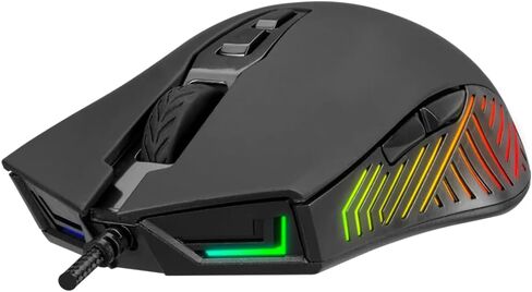 Rampage SMX-G68 Spear Full RGB 7200DPI Black 7D Macrol Gaming Gaming Mouse in Kuwait