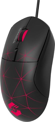 Speedlink CORAX Gaming Mouse with cable, multi-colour LED lighting, USB connection, 5 programmable buttons PC mouse wired, DPI switch up to 3,200 dpi, sheathed cable, black in Kuwait