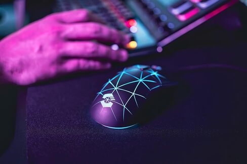 Speedlink CORAX Gaming Mouse with cable, multi-colour LED lighting, USB connection, 5 programmable buttons PC mouse wired, DPI switch up to 3,200 dpi, sheathed cable, black in Kuwait