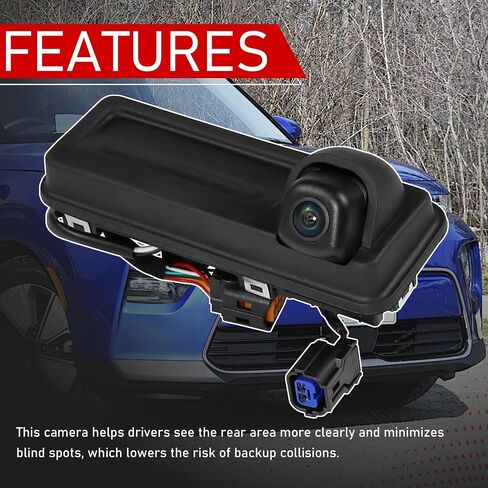 Car Rear View Backup Camera with Trunk Release Switch Fit for Kia in Saudi Arabia