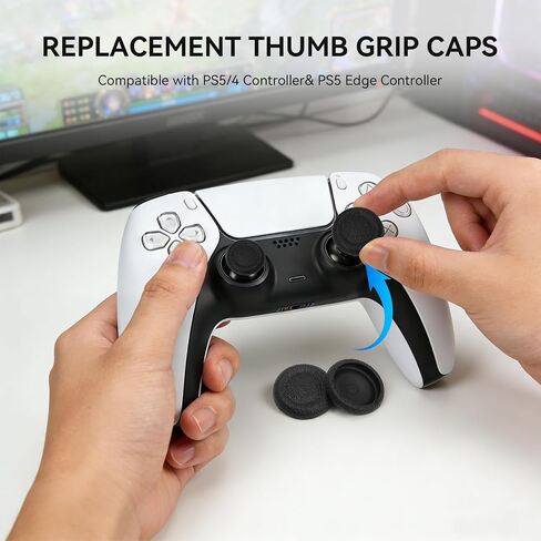 Replacement Thumb Grips Cap Compatible with PS5/PS4 Controller, Anti-Slip Anti-Scratch Joystick Caps (8 Pcs) in Kuwait