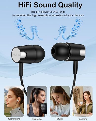 Wired Earbuds Lightning Connector for iPhone 14/13, in-Ear Wired Headphones in Kuwait
