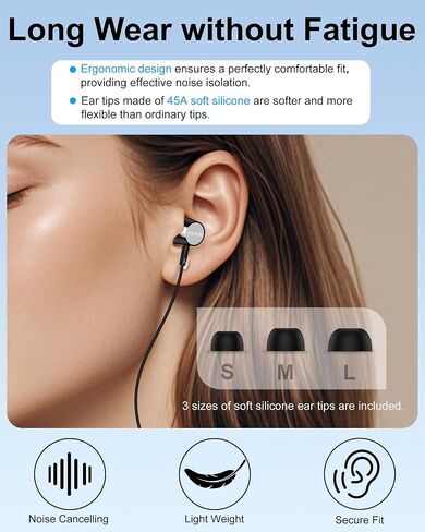 Wired Earbuds Lightning Connector for iPhone 14/13, in-Ear Wired Headphones in Kuwait
