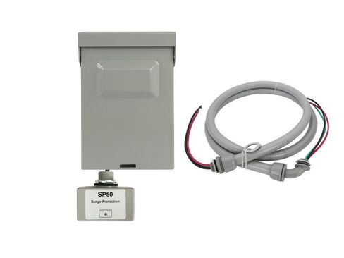 A/C Disconnect Switch with-Fused 240V 30A Disconnect Box,1/2" 4FT, 10THHN Wire-Non-Metallic Connectors, A/C Hook-up Whip Kit,SP50 120/240VAC HVAC Whole House Surge Protective Device - Surge Protector in Kuwait