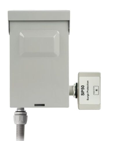 A/C Disconnect Switch with-Fused 240V 30A Disconnect Box,1/2" 4FT, 10THHN Wire-Non-Metallic Connectors, A/C Hook-up Whip Kit,SP50 120/240VAC HVAC Whole House Surge Protective Device - Surge Protector in Kuwait