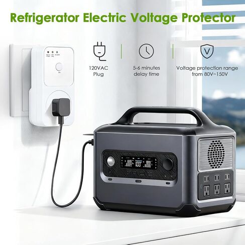 2 Pcs Outlet Surge Protector, 1800W Voltage Protector Socket with Ground & Protected Light Indicators for Refrigerator, Air Conditioner Washing Machine, US Standard 110V in Kuwait