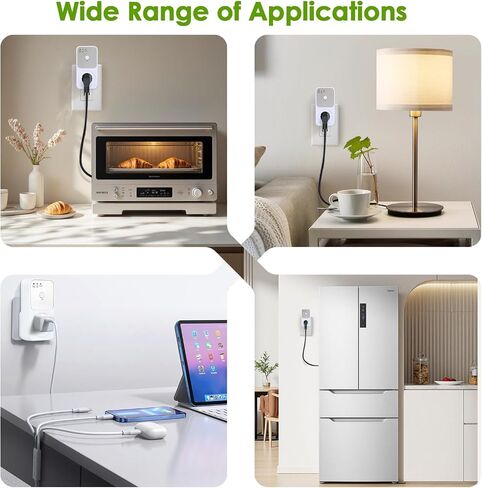 2 Pcs Outlet Surge Protector, 1800W Voltage Protector Socket with Ground & Protected Light Indicators for Refrigerator, Air Conditioner Washing Machine, US Standard 110V in Kuwait